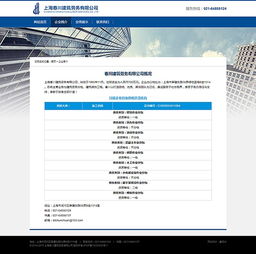 上海春川建筑劳务网站设计